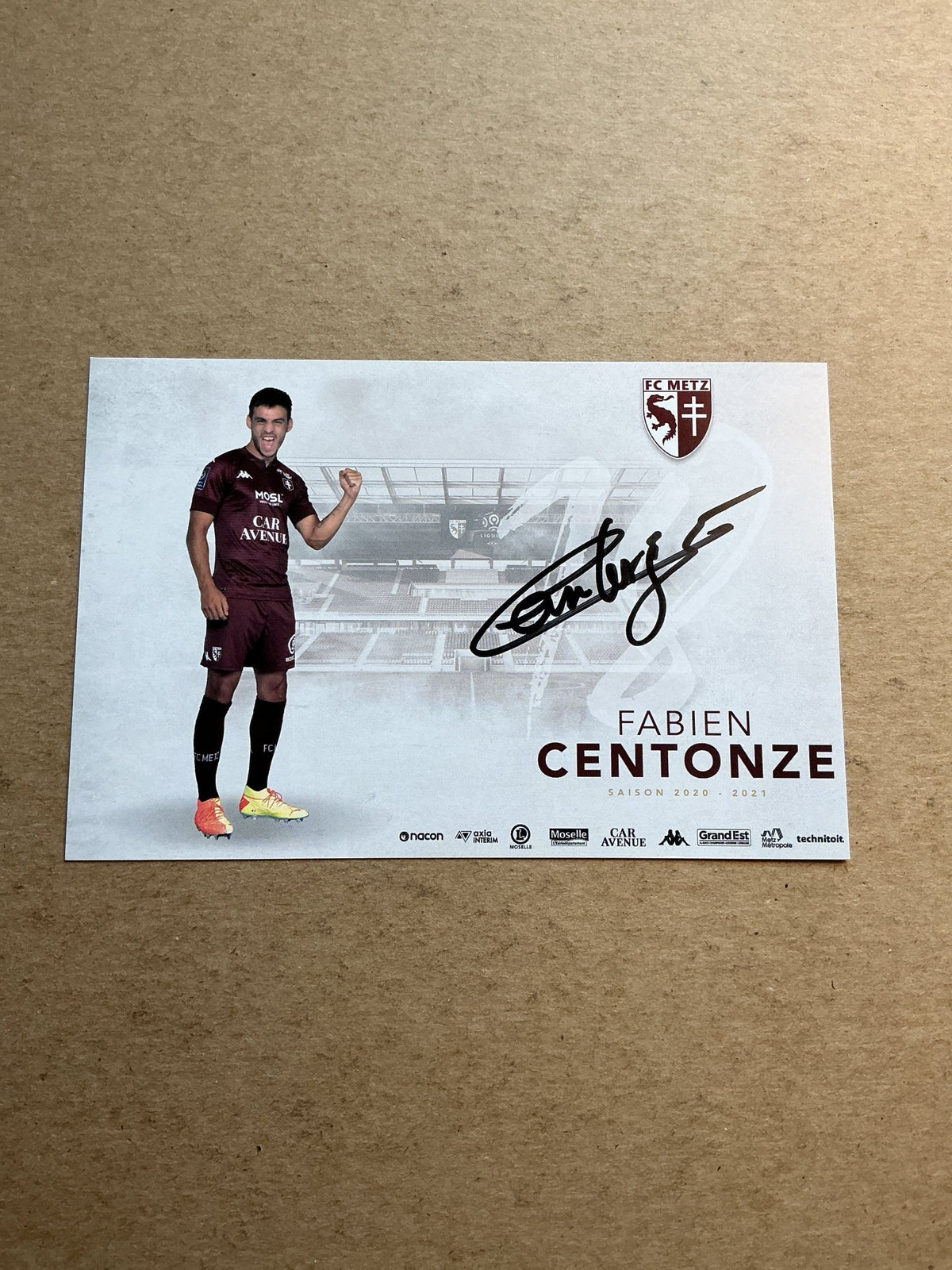Fabien Centonze, France 🇫🇷 FC Metz 2020/21 hand signed - Autographs-World