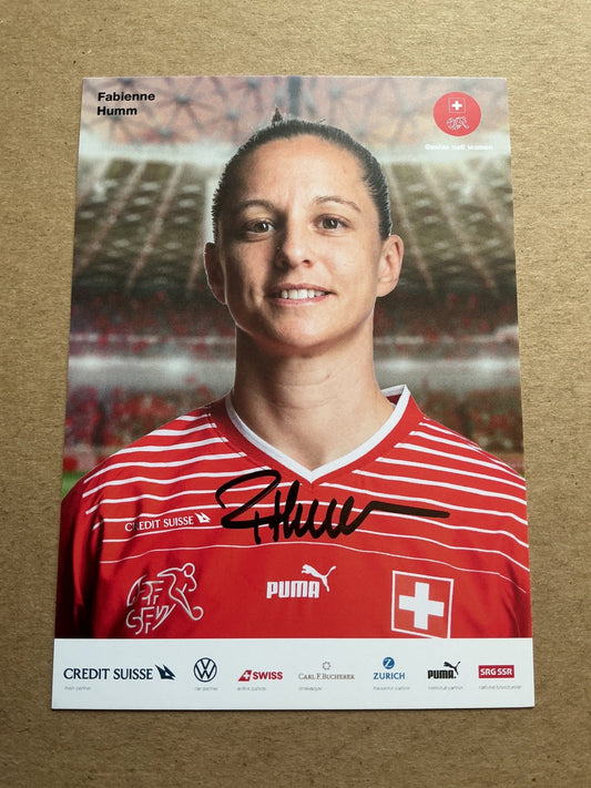 Fabienne Humm, Switzerland 🇨🇭 Women’s World Cup 2023 hand signed - Autographs-World
