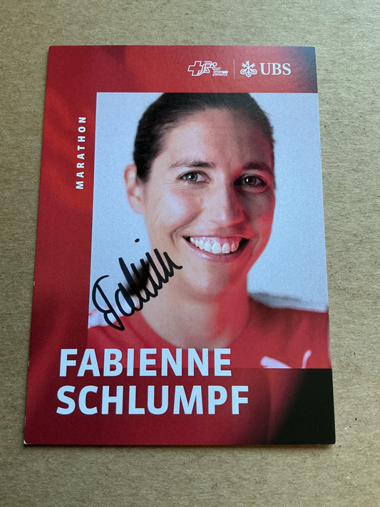 Fabienne Schlumpf, Switzerland 🇨🇭 Athletics Summer Olympics 2024 hand signed - Autographs-World