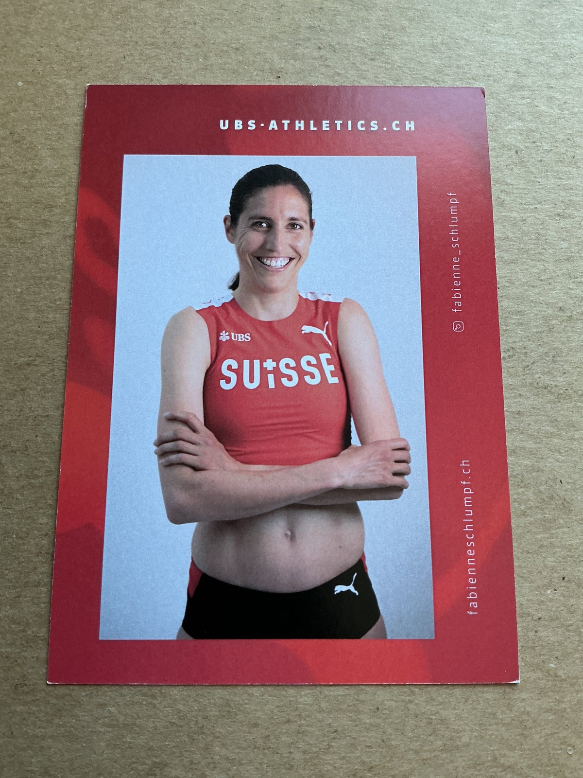Fabienne Schlumpf, Switzerland 🇨🇭 Athletics Summer Olympics 2024 hand signed - Autographs-World