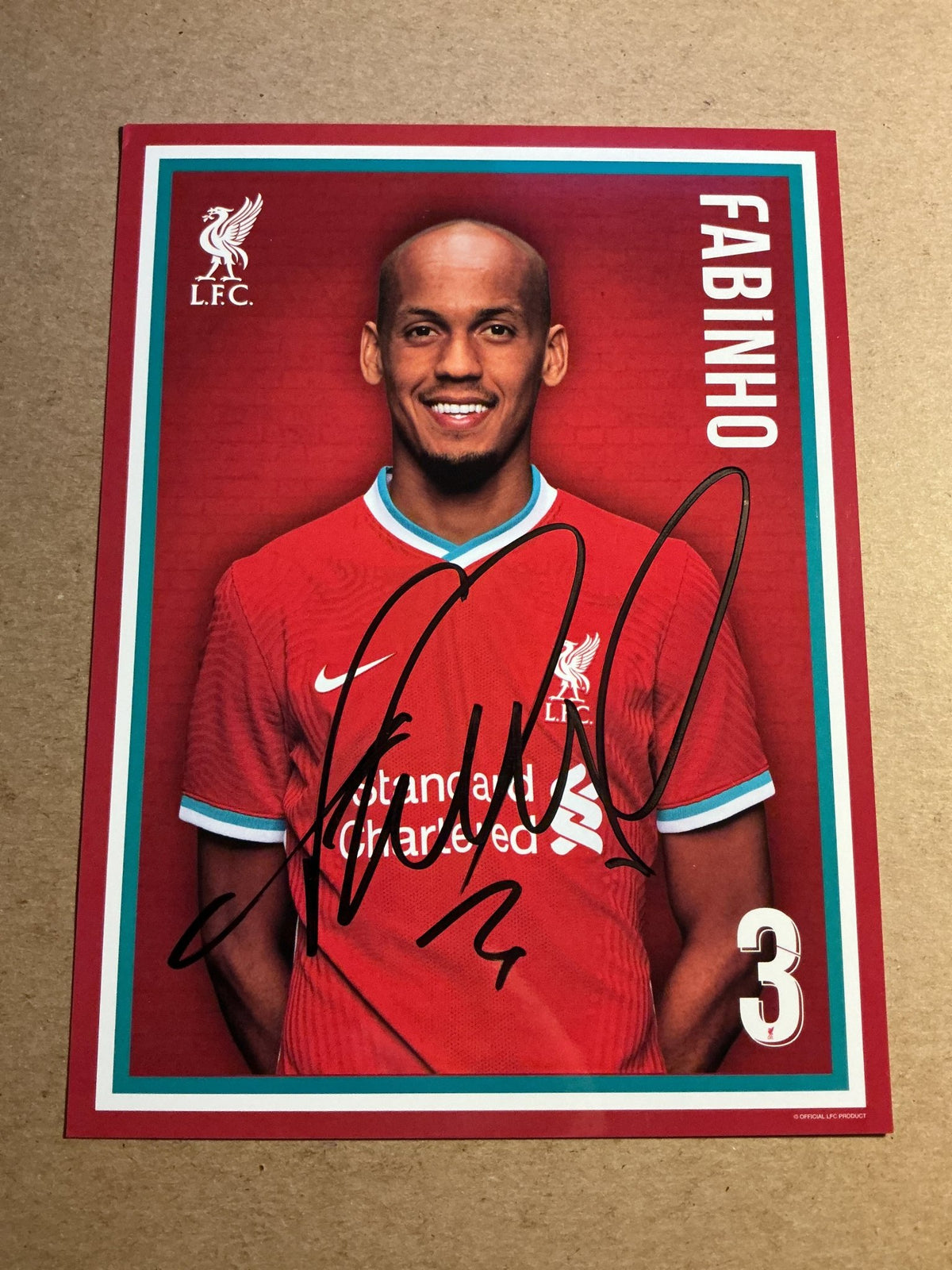 Fabinho, Brazil 🇧🇷 Liverpool FC 2020/21 hand signed - Autographs-World