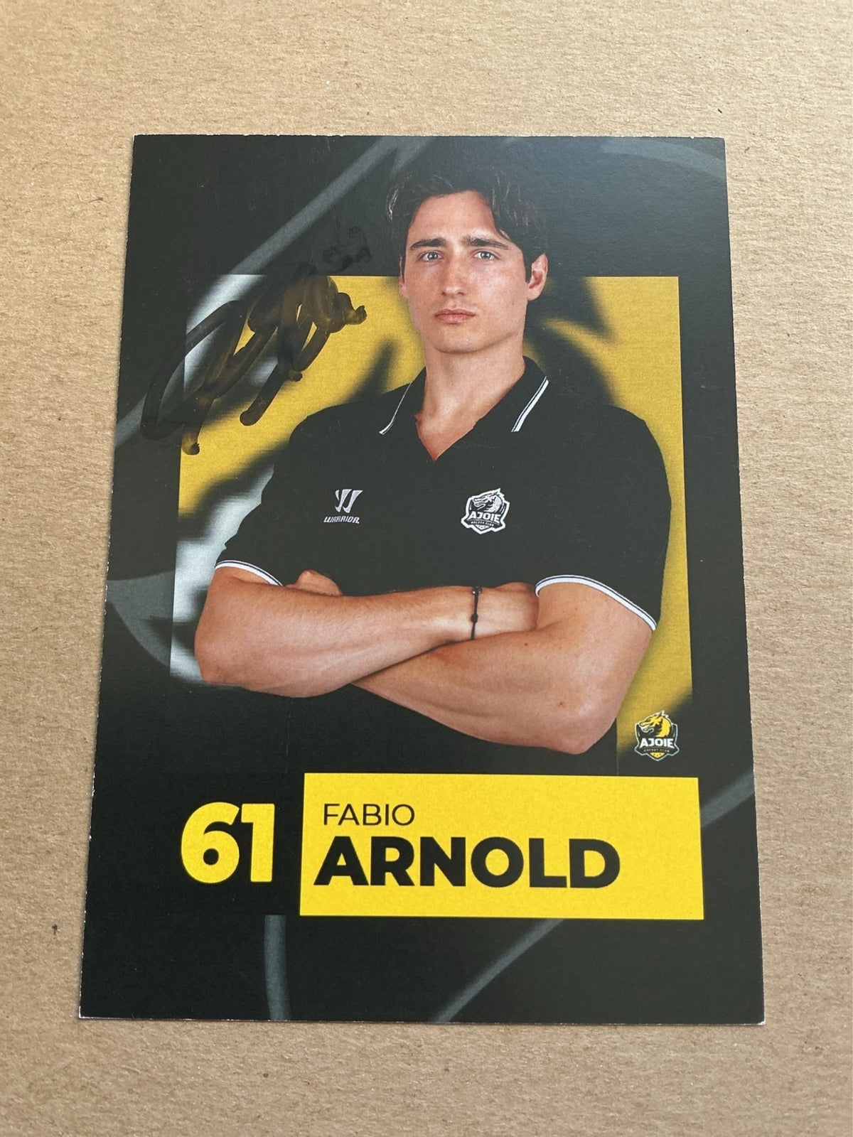 Fabio Arnold, Switzerland 🇨🇭 HC Ajoie 2023/24 hand signed - Autographs-World