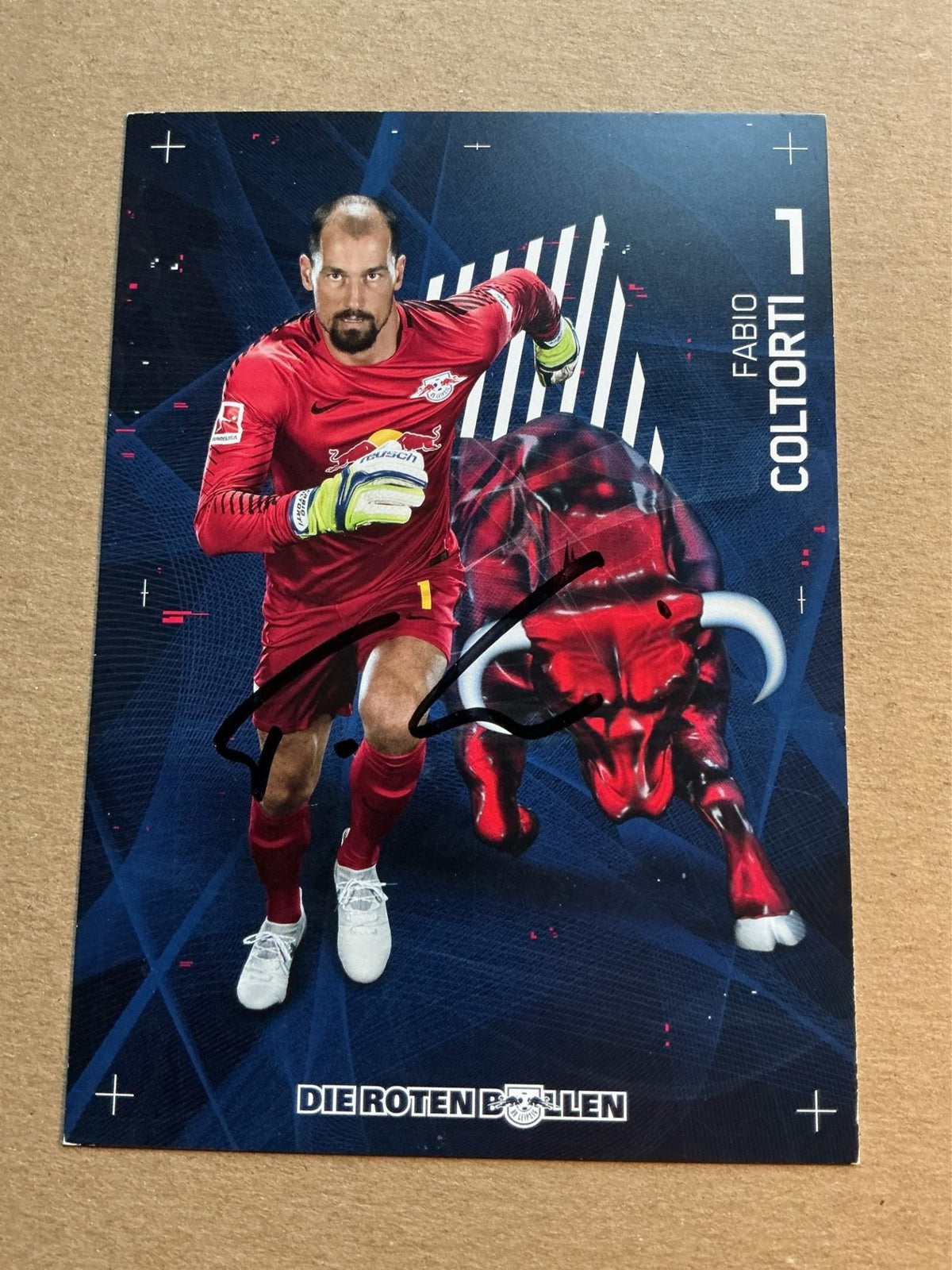 Fabio Coltorti, Switzerland 🇨🇭 RB Leipzig 2017/18 hand signed - Autographs-World