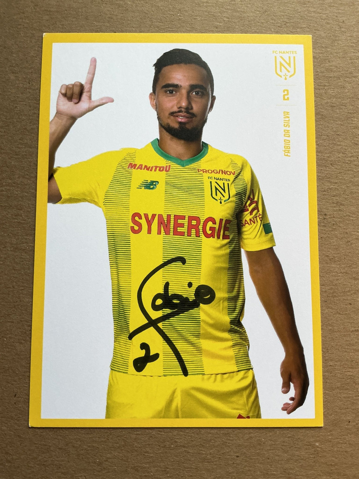 Fábio da Silva, Brazil 🇧🇷 FC Nantes 2019/20 hand signed - Autographs-World
