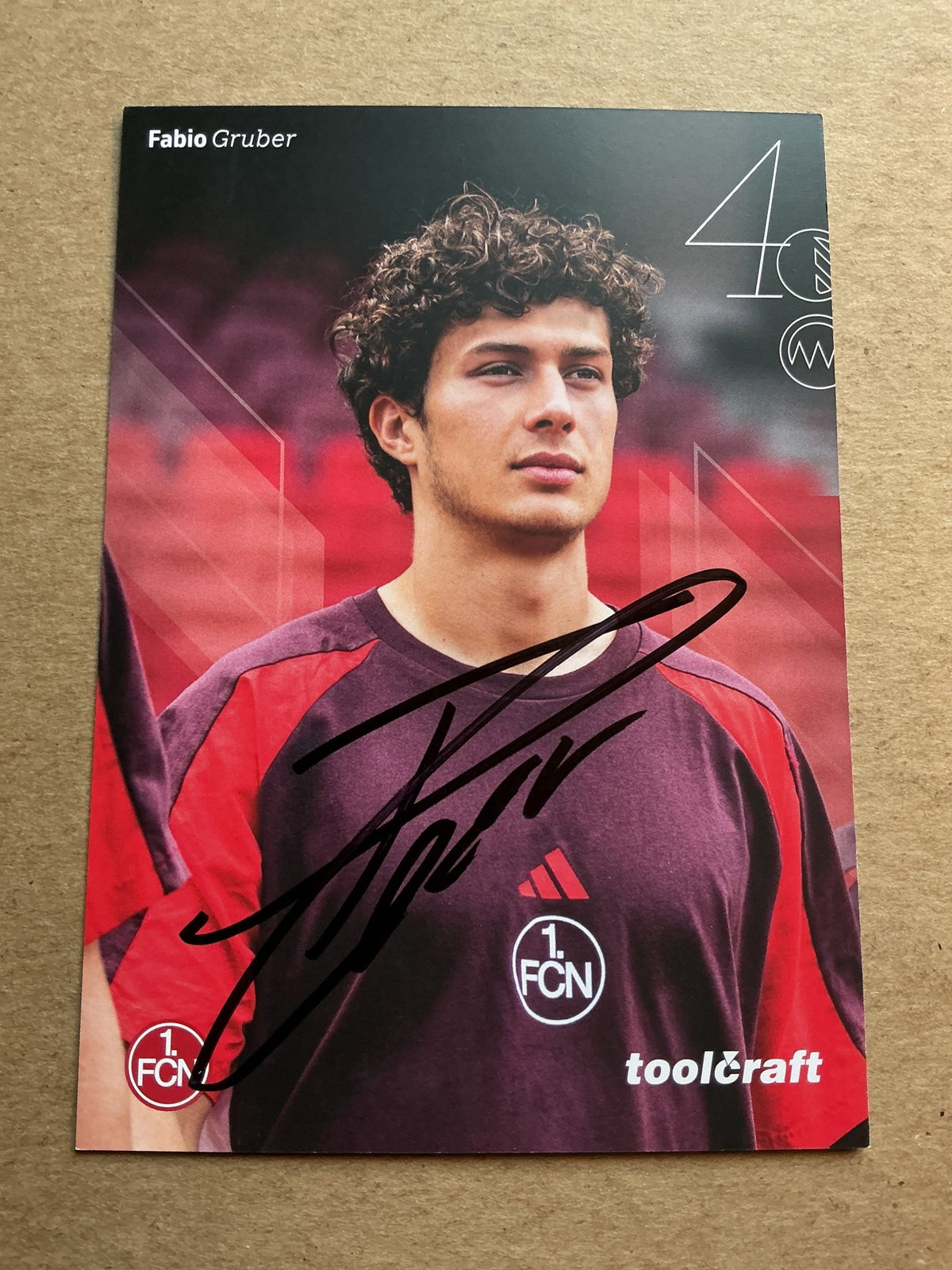 Fabio Gruber, Germany 🇩🇪 1.FC Nürnberg 2025/26 hand signed - Autographs-World