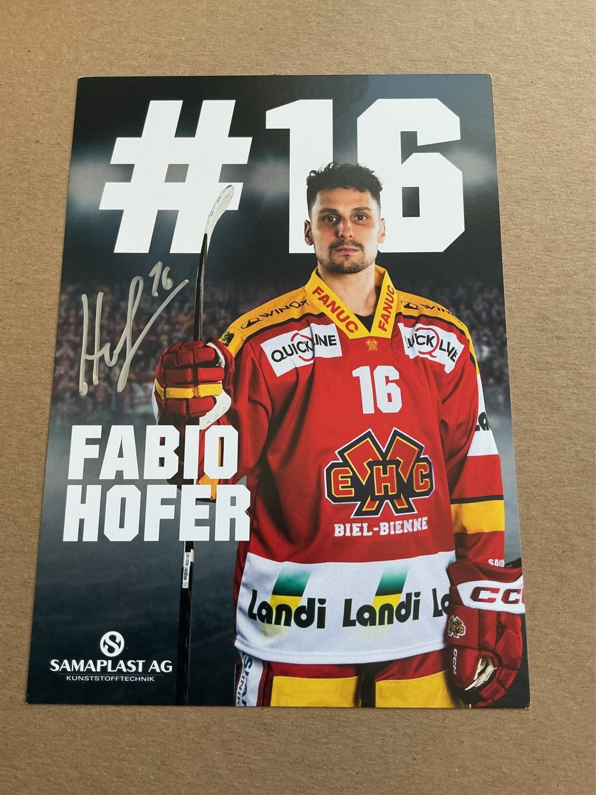 Fabio Hofer, Austria 🇦🇹 EHC Biel-Bienne 2023/24 hand signed - Autographs-World