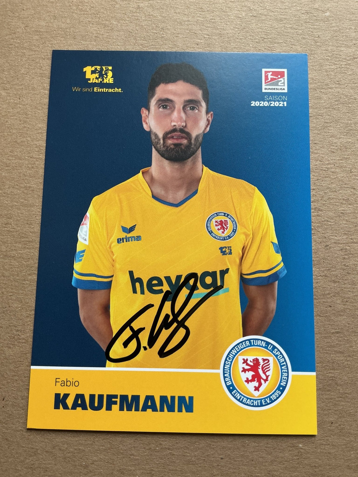 Fabio Kaufmann, Germany 🇩🇪 Eintracht Braunschweig 2020/21 hand signed - Autographs-World