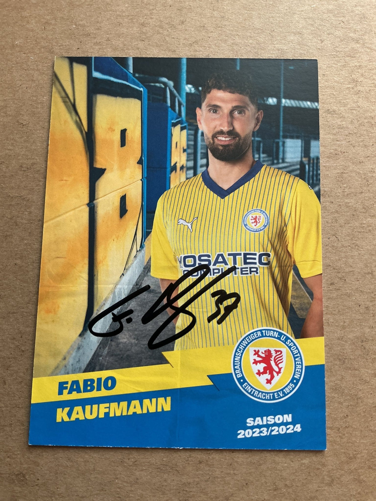 Fabio Kaufmann, Germany 🇩🇪 Eintracht Braunschweig 2023/24 hand signed - Autographs-World