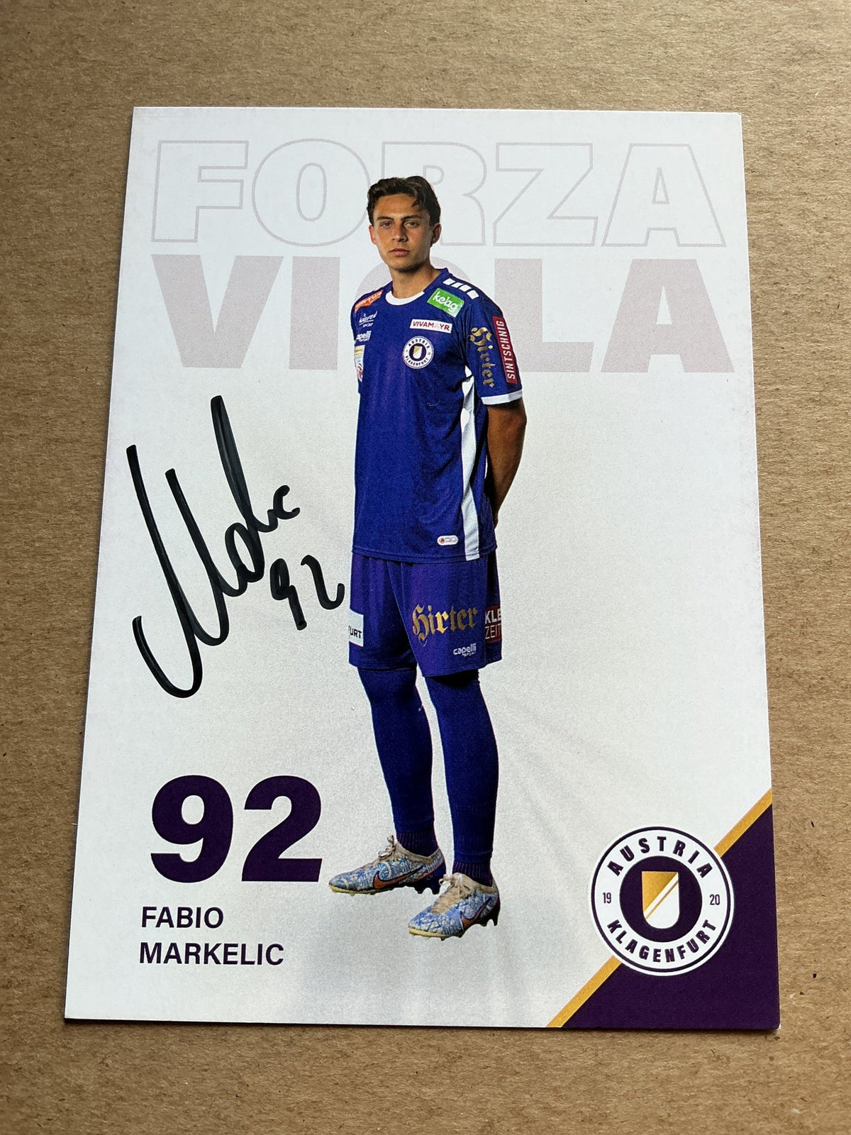 Fabio Markelic, Austria 🇦🇹 Austria Klagenfurt 2023/24 hand signed - Autographs-World