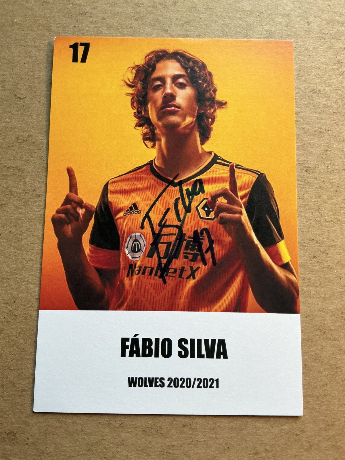 Fábio Silva, Portugal 🇵🇹 Wolverhampton Wanderers 2020/21 hand signed - Autographs-World