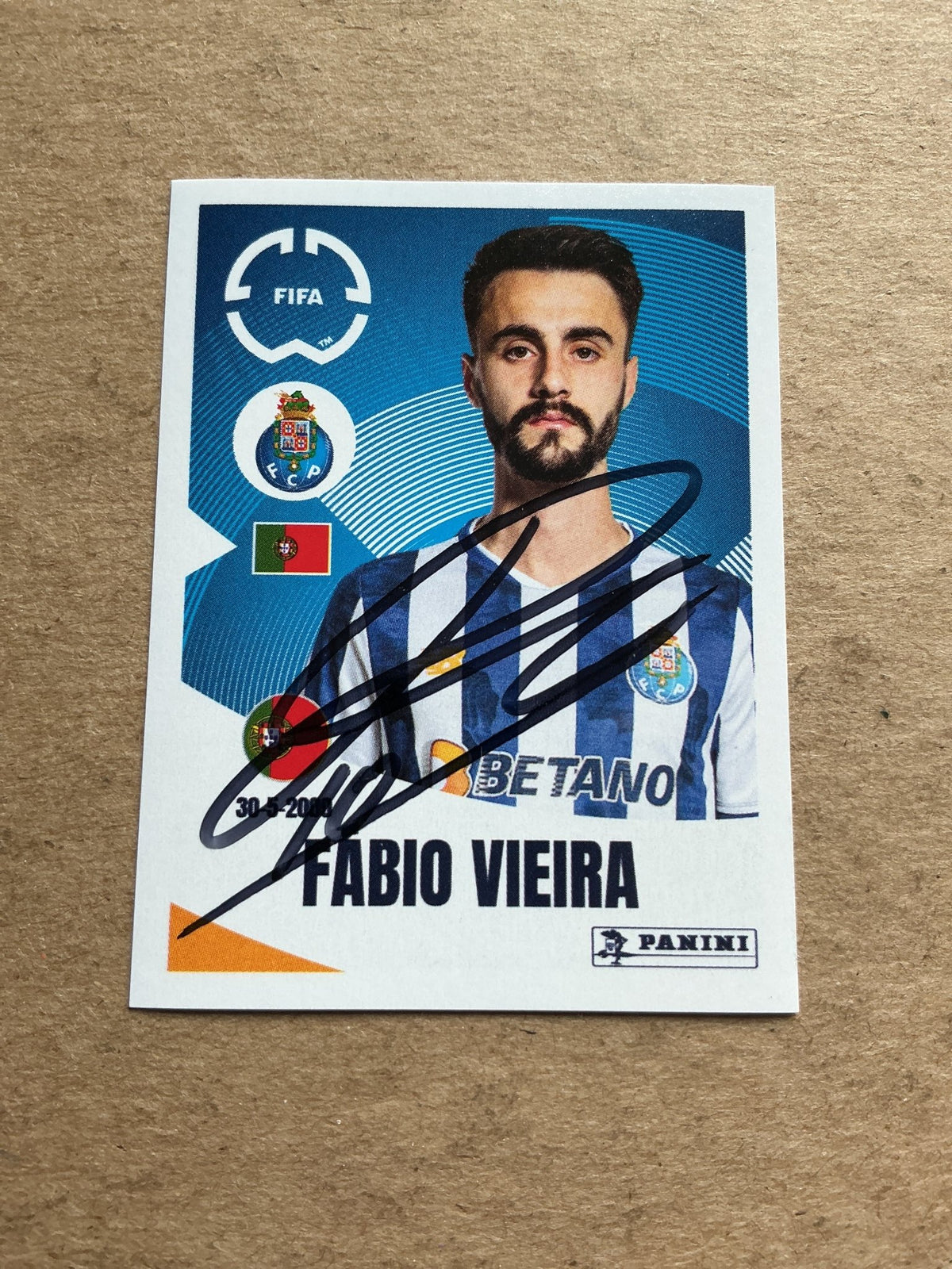 Fabio Vieira, Portugal 🇵🇹 FC Porto Club World Cup 2025 Panini hand signed - Autographs-World
