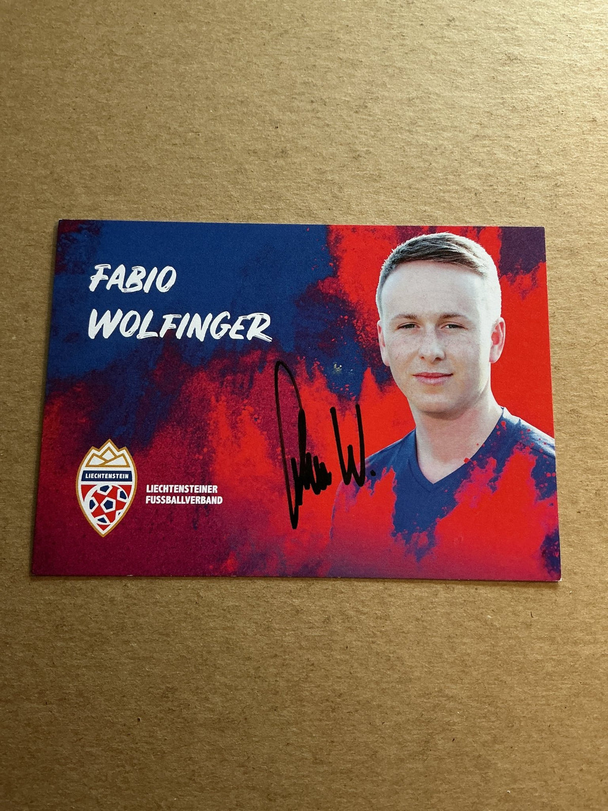 Fabio Wolfinger, Liechtenstein 🇱🇮 2022 hand signed - Autographs-World