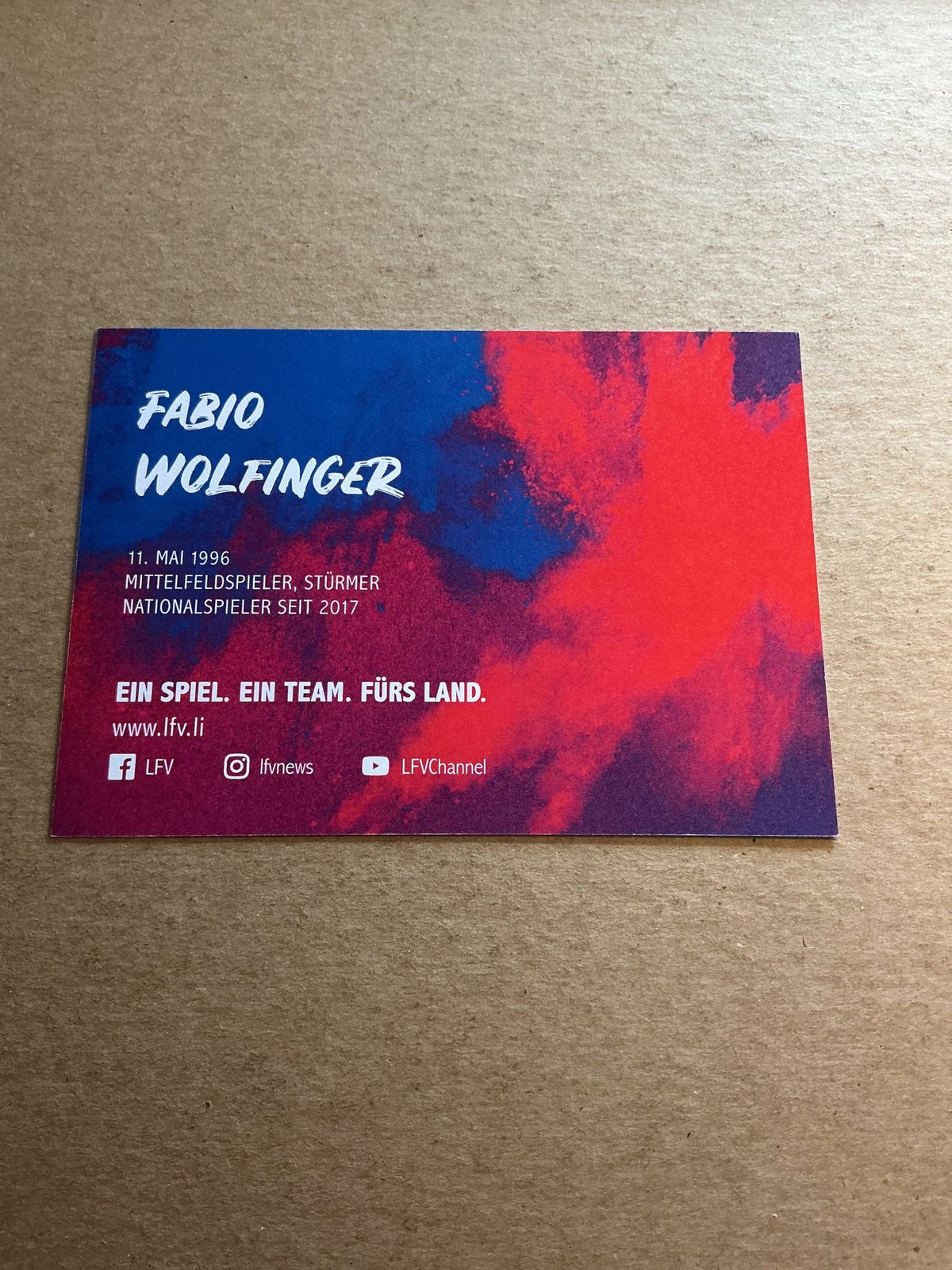 Fabio Wolfinger, Liechtenstein 🇱🇮 2022 hand signed - Autographs-World