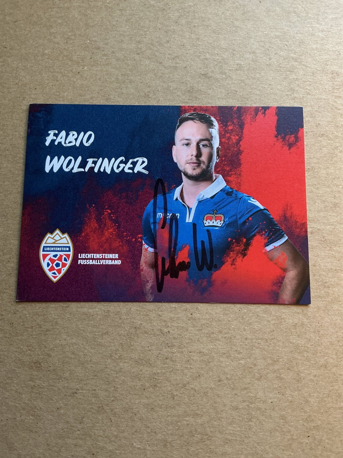 Fabio Wolfinger, Liechtenstein 🇱🇮 2025 hand signed - Autographs-World