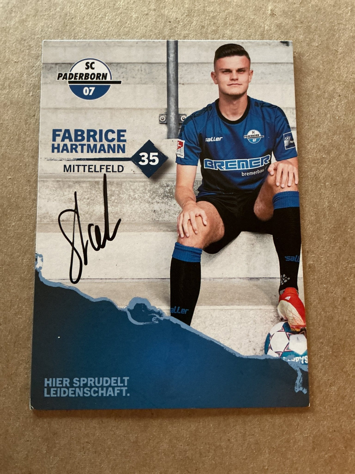 Fabrice Hartmann, Germany 🇩🇪 SC Paderborn 2021/22 hand signed - Autographs-World