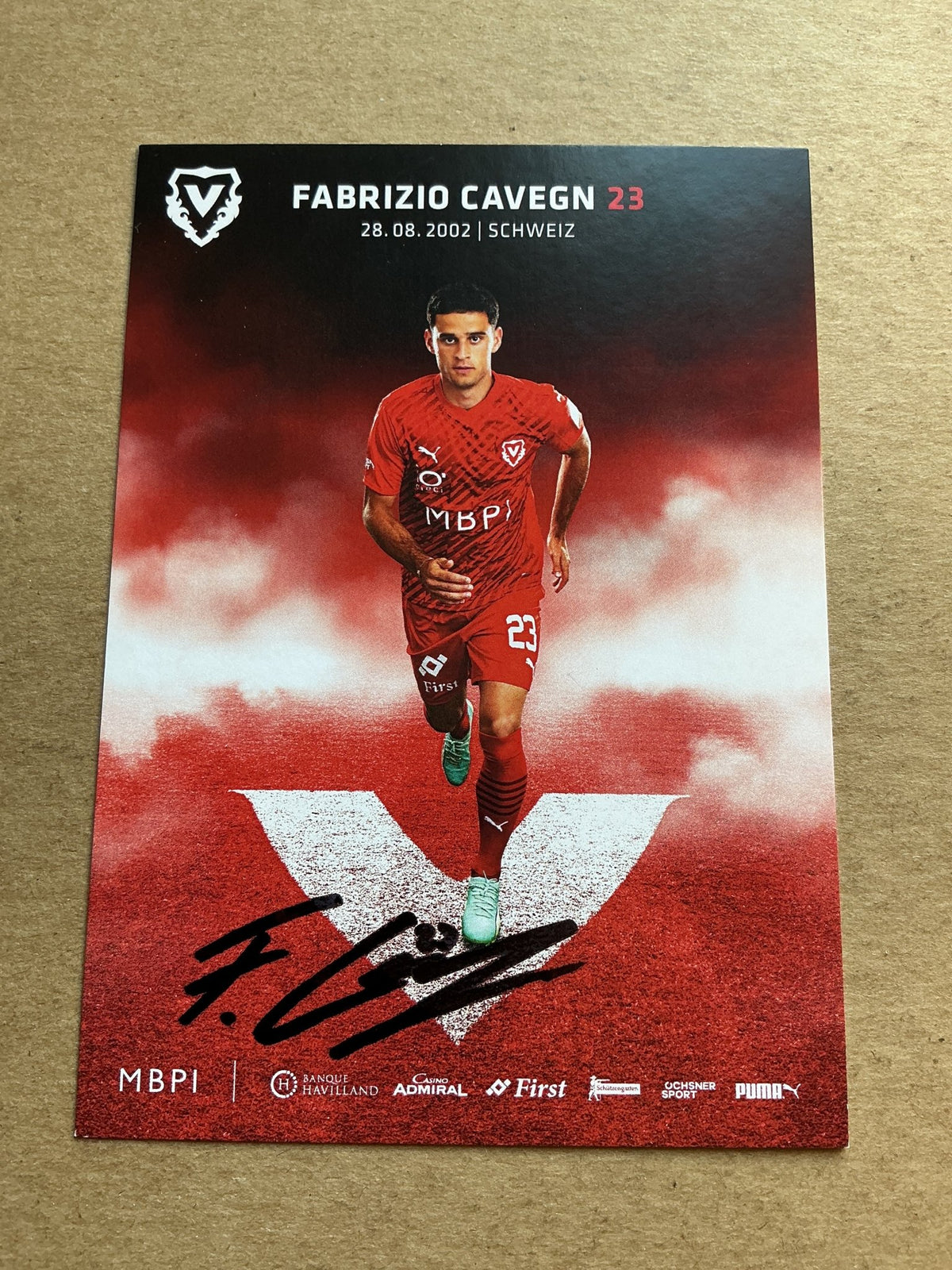 Fabrizio Cavegn, Switzerland 🇨🇭 FC Vaduz 2023/24 hand signed - Autographs-World