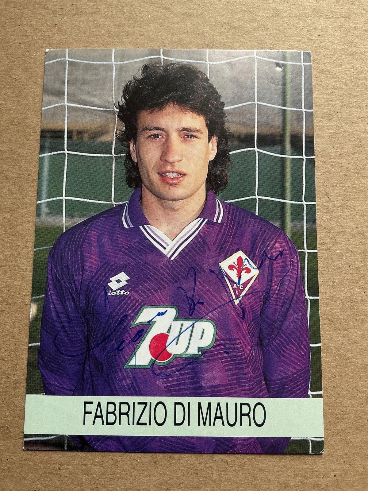 Fabrizio di Mauro, Italy 🇮🇹 ACF Fiorentina 1992/93 hand signed - Autographs-World