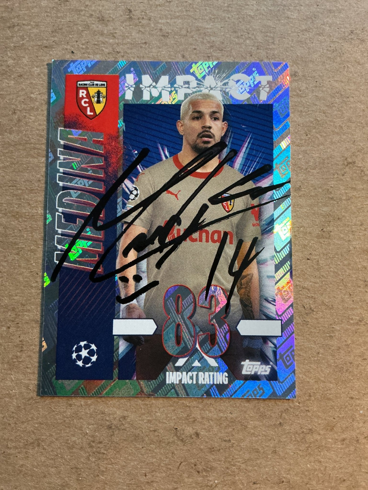 Facunda Medina, Argentina 🇦🇷 RC Lens 2023/24 Topps hand signed - Autographs-World