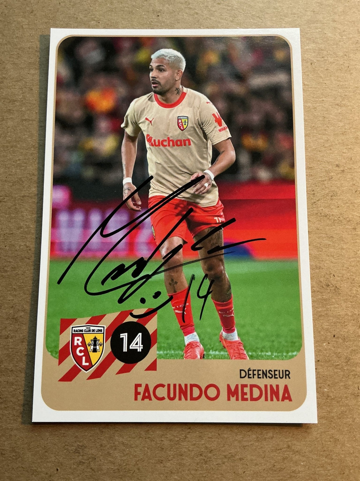 Facundo Medina, Argentina 🇦🇷 RC Lens 2023/24 hand signed - Autographs-World