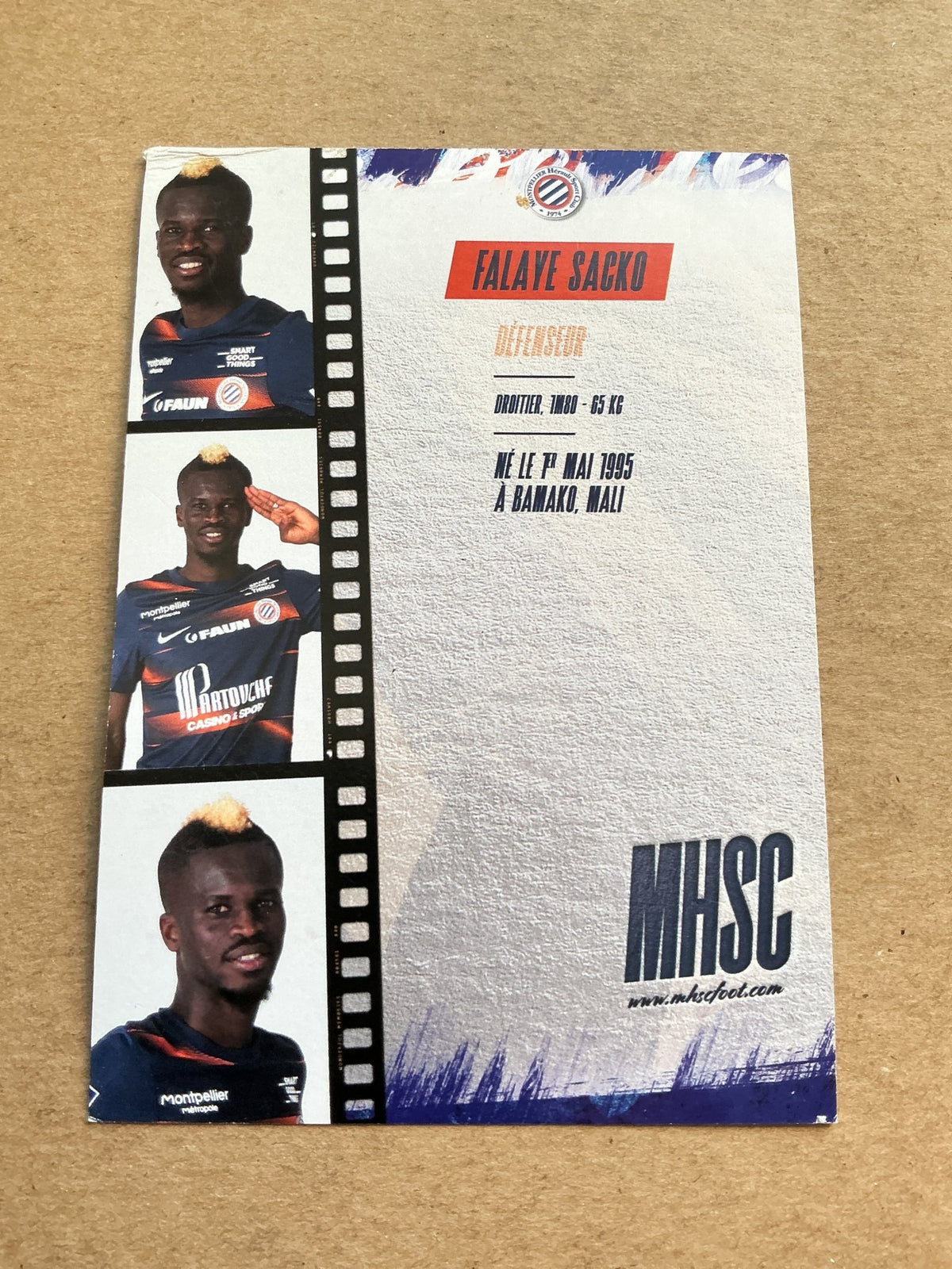 Falaye Sacko, Mali 🇲🇱 Montpellier HSC 2022/23 hand signed - Autographs-World