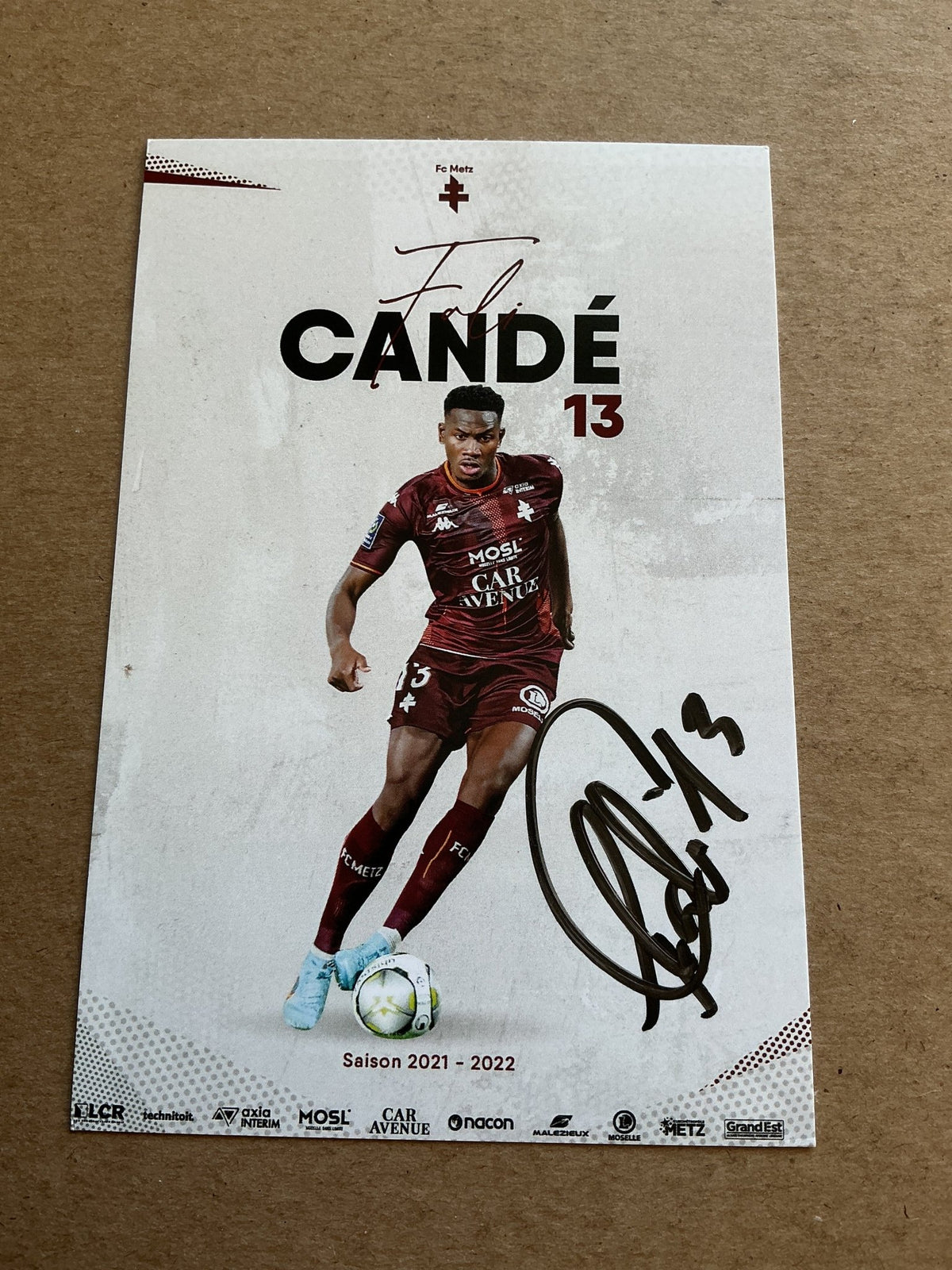 Fali Cande, Guinea-Bissau 🇬🇼 FC Metz 2021/22 hand signed - Autographs-World