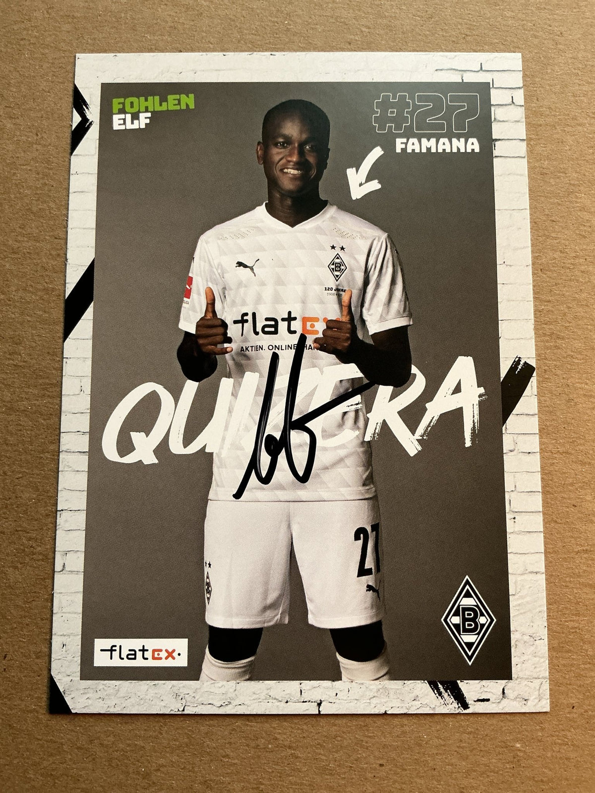 Famana Quizera, Guinea-Bissau 🇬🇼 Borussia Mönchengladbach 2020/21 hand signed - Autographs-World