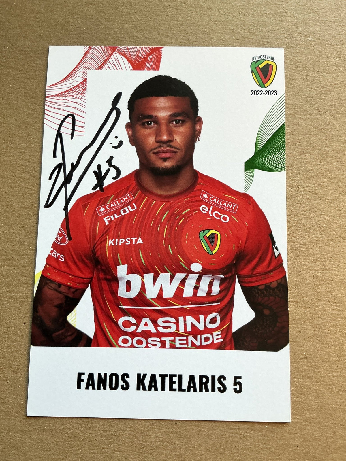 Fanos Katelaris, Cyprus 🇨🇾 KV Oostende 2022/23 hand signed - Autographs-World
