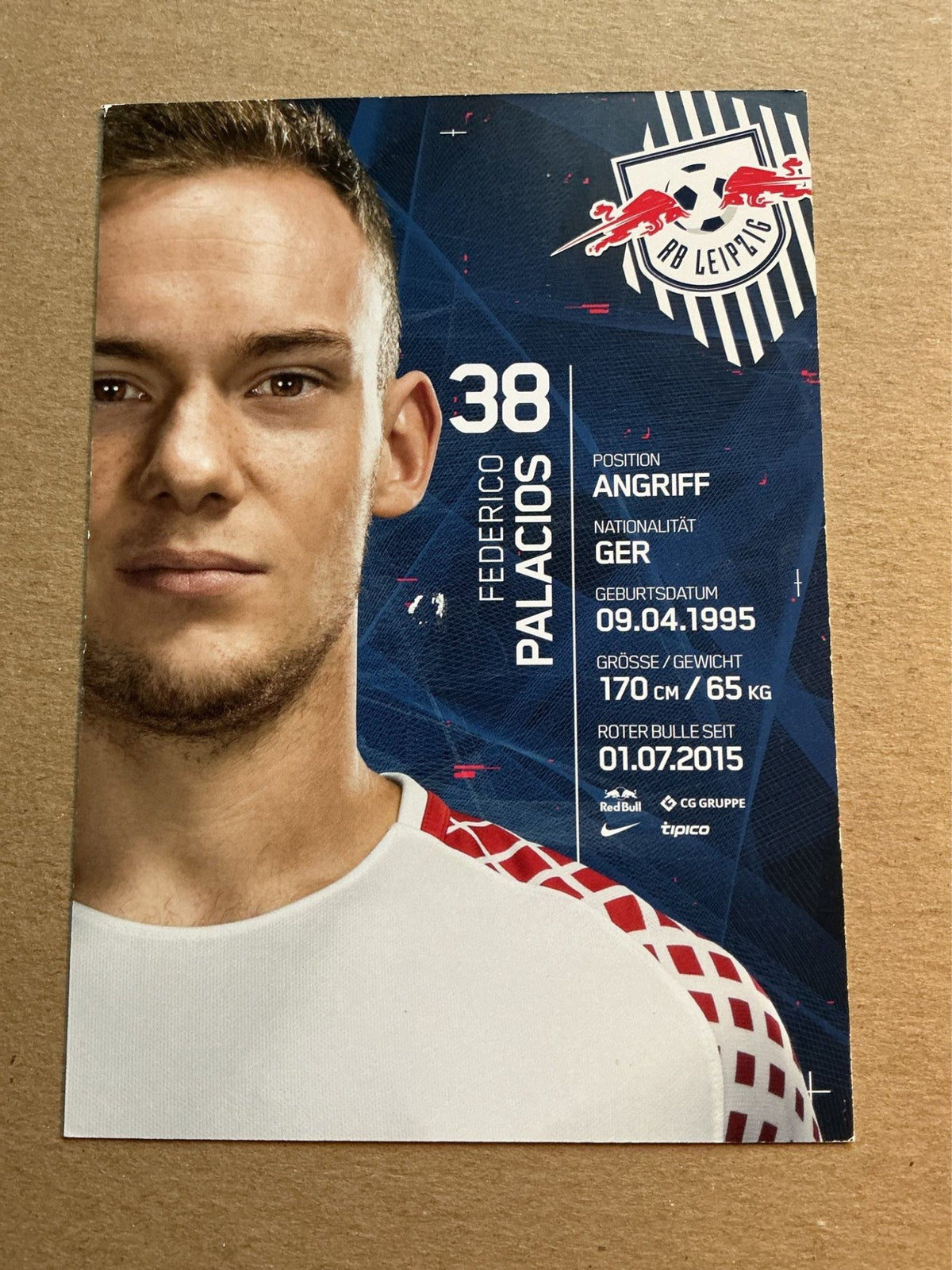 Federico Palacios, Germany 🇩🇪 RB Leipzig 2017/18 hand signed - Autographs-World
