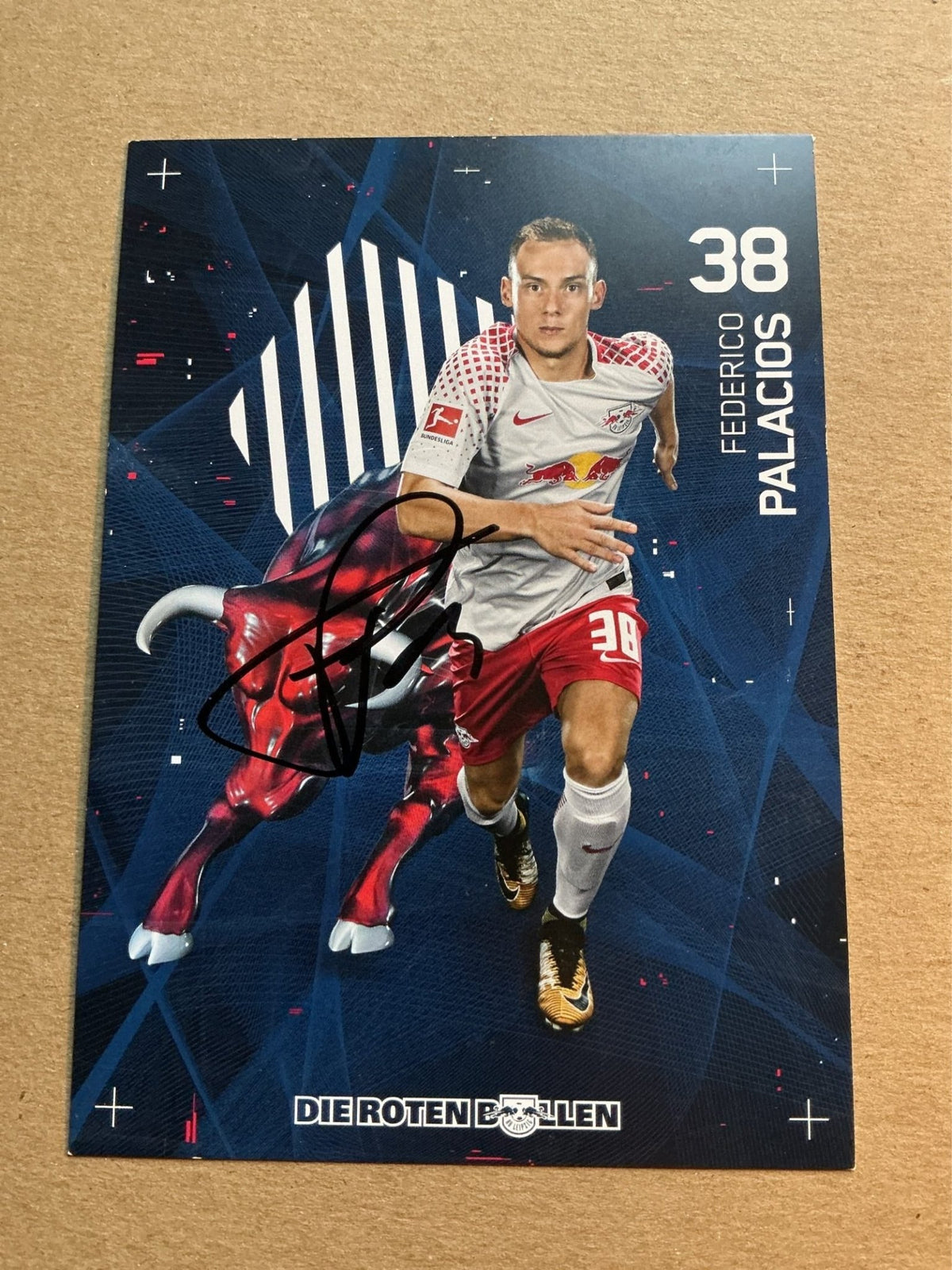 Federico Palacios, Germany 🇩🇪 RB Leipzig 2017/18 hand signed - Autographs-World