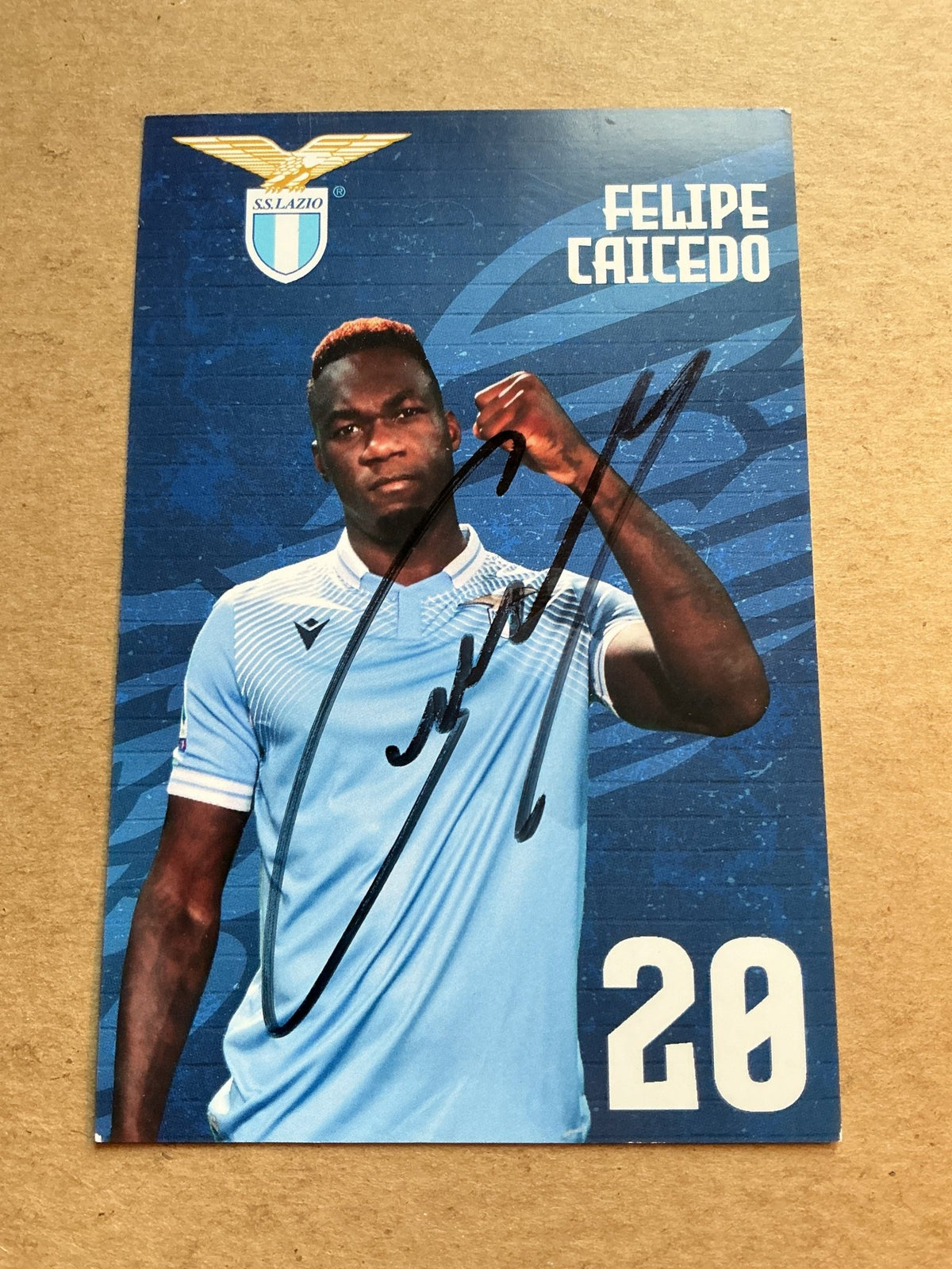 Felipe Caicedo, Ecuador 🇪🇨 Lazio Rom 2020/21 hand signed - Autographs-World