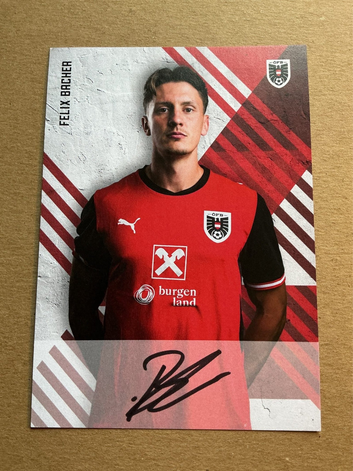 Felix Bacher, Austria 🇦🇹 FIFA World Cup 2026 hand signed - Autographs-World