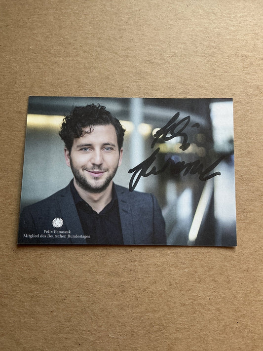 Felix Banaszak, Germany 🇩🇪 Member of Parlament Politics 2025 hand signed - Autographs-World