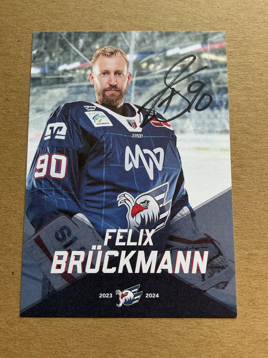 Felix Brückmann, Germany 🇩🇪 Adler Mannheim 2023/24 hand signed - Autographs-World