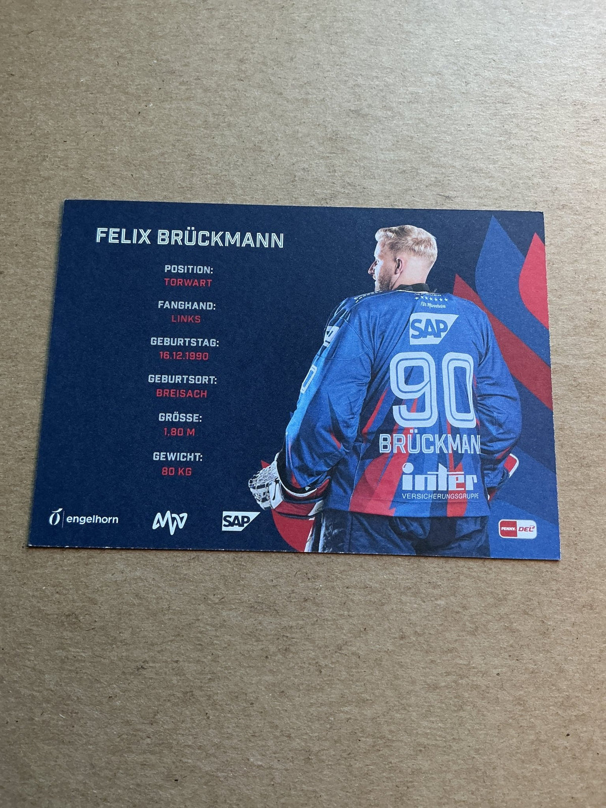Felix Brückmann, Germany 🇩🇪 Adler Mannheim 2024/25 hand signed - Autographs-World
