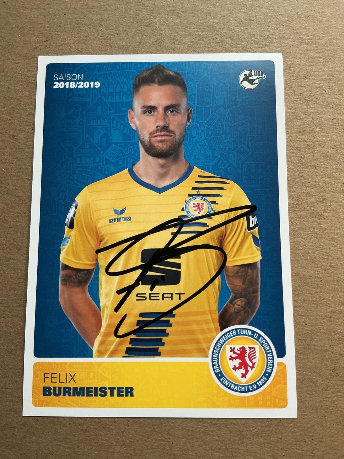 Felix Burmeister, Germany 🇩🇪 Eintracht Braunschweig 2018/19 hand signed - Autographs-World