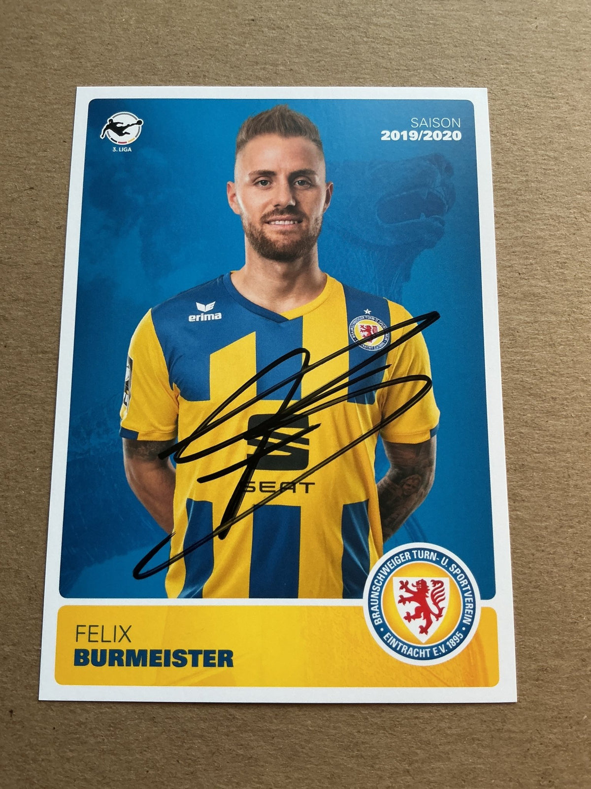 Felix Burmeister, Germany 🇩🇪 Eintracht Braunschweig 2019/20 hand signed - Autographs-World