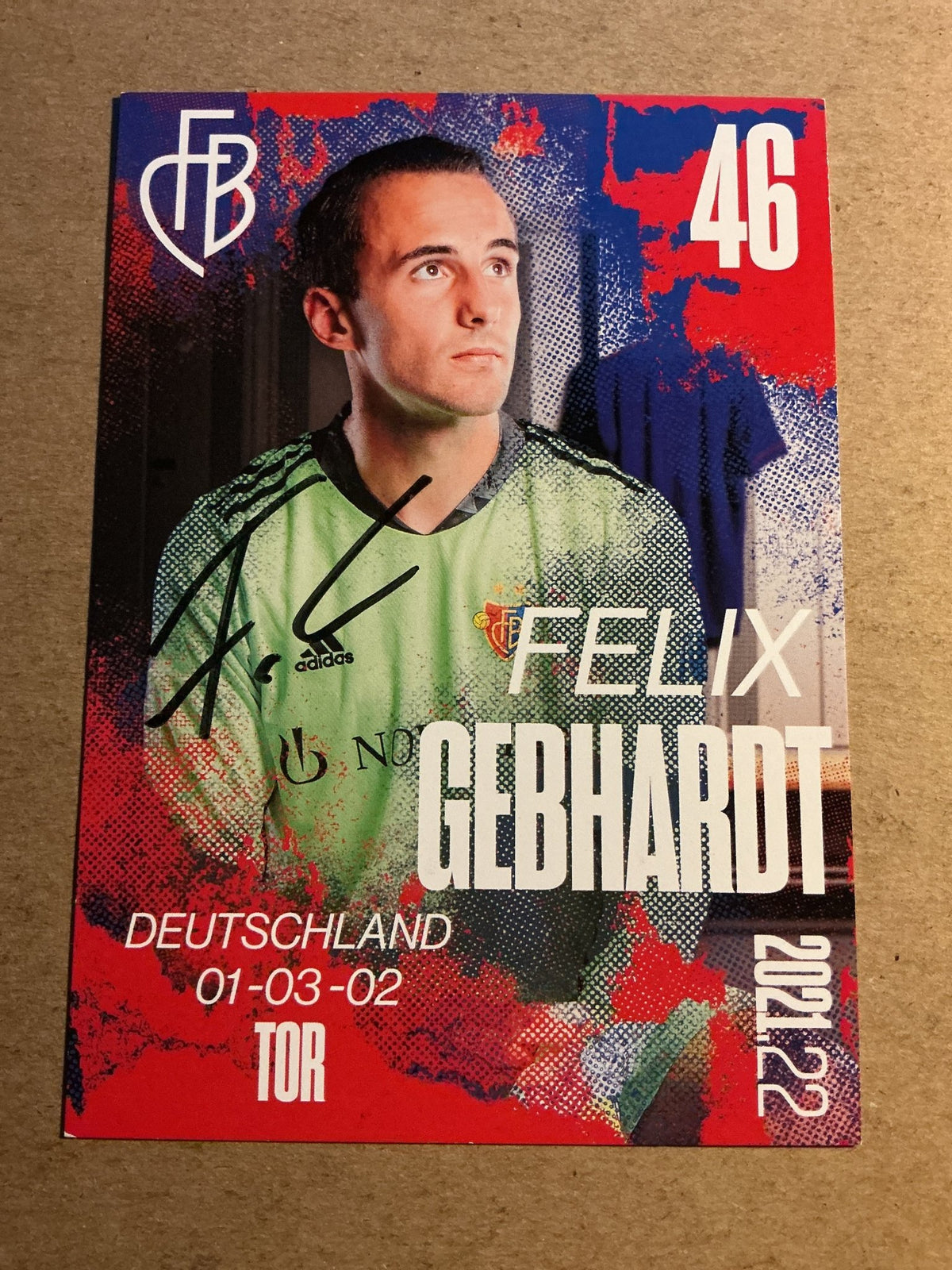 Felix Gebhardt, Germany 🇩🇪 FC Basel 2021/22 hand signed - Autographs-World