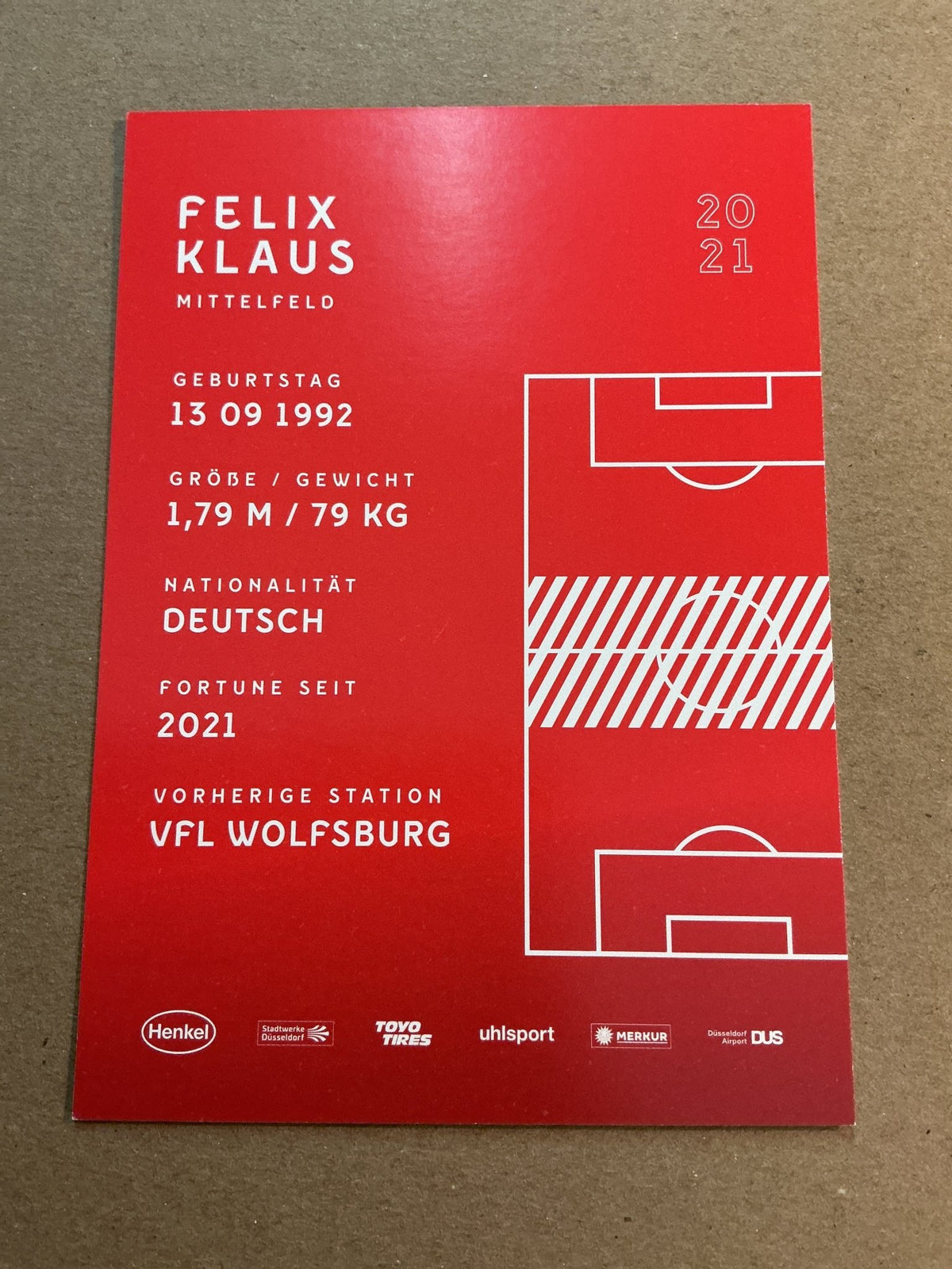 Felix Klaus, Germany 🇩🇪 Fortuna Düsseldorf 2020/21 hand signed - Autographs-World