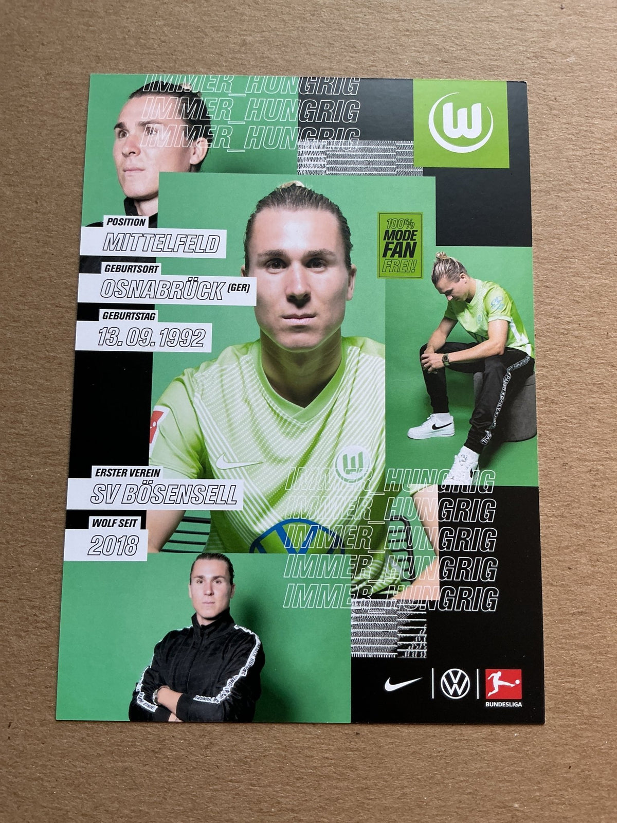 Felix Klaus, Germany 🇩🇪 VfL Wolfsburg 2020/21 hand signed - Autographs-World