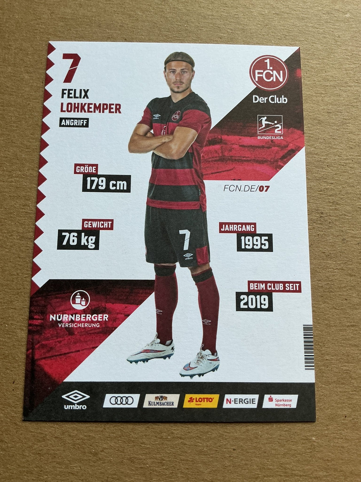 Felix Lohkemper, Germany 🇩🇪 1.FC Nürnberg 2020/21 hand signed - Autographs-World