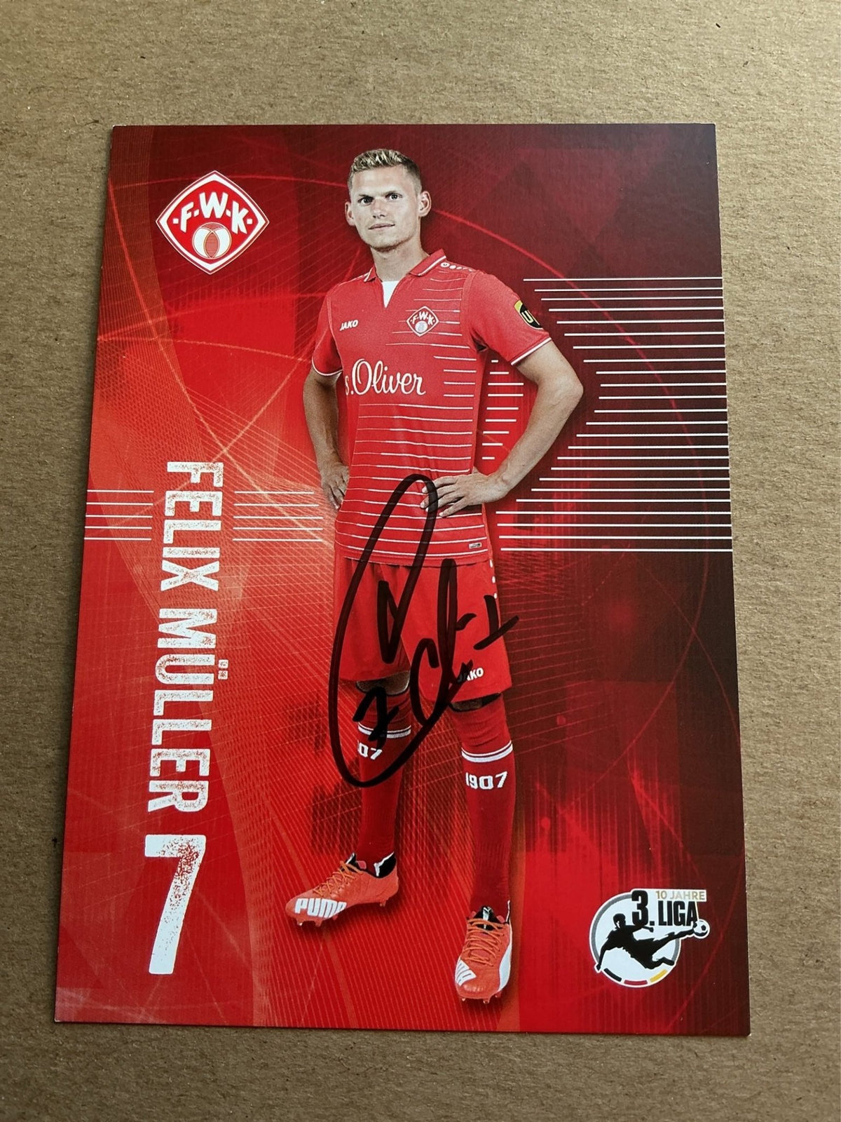 Felix Müller, Germany 🇩🇪 FC Würzburger Kickers 2017/18 hand signed - Autographs-World