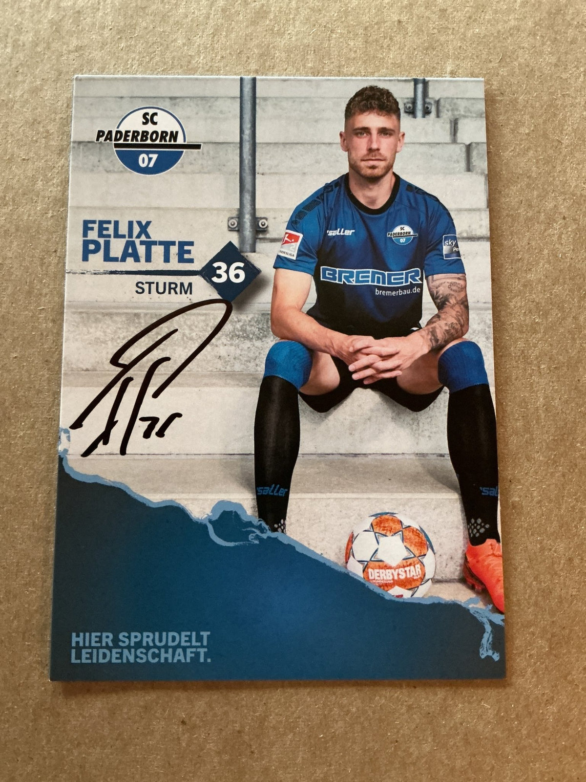 Felix Platte, Germany 🇩🇪 SC Paderborn 2021/22 hand signed - Autographs-World