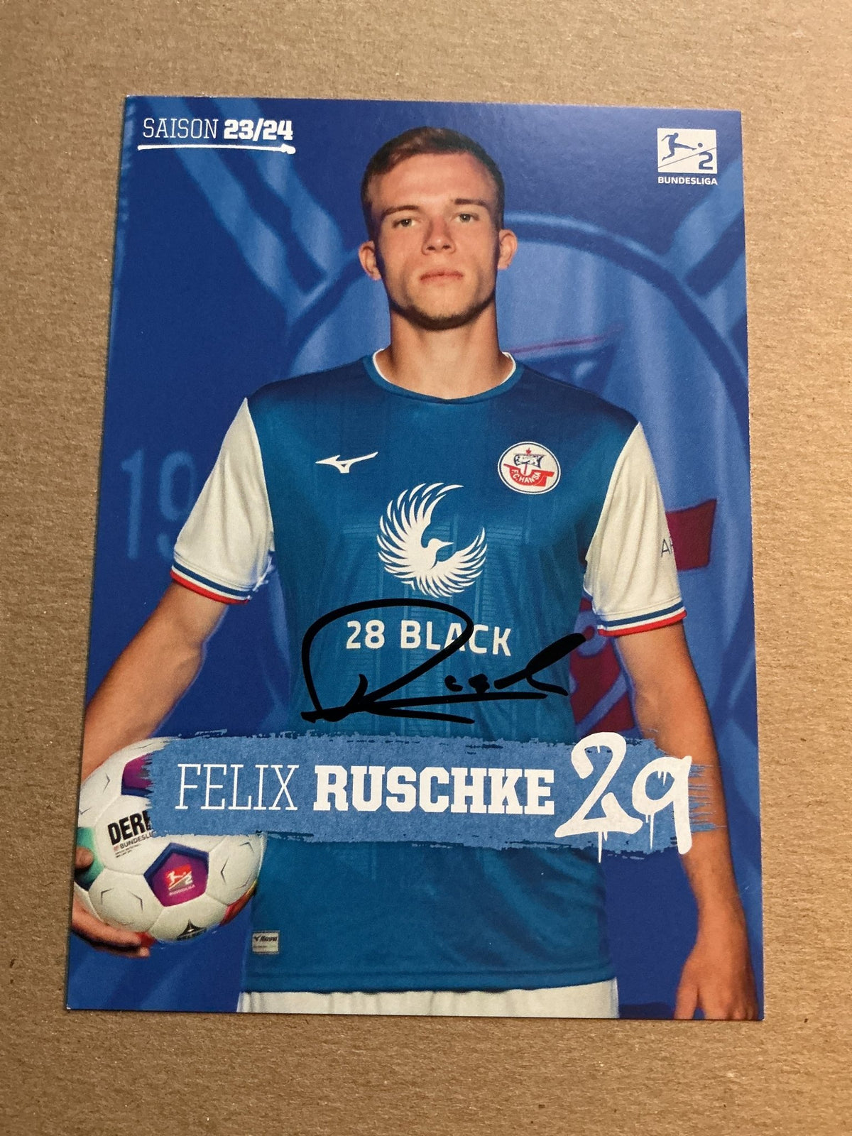 Felix Ruschke, Germany 🇩🇪 Hansa Rostock 2023/24 hand signed - Autographs-World