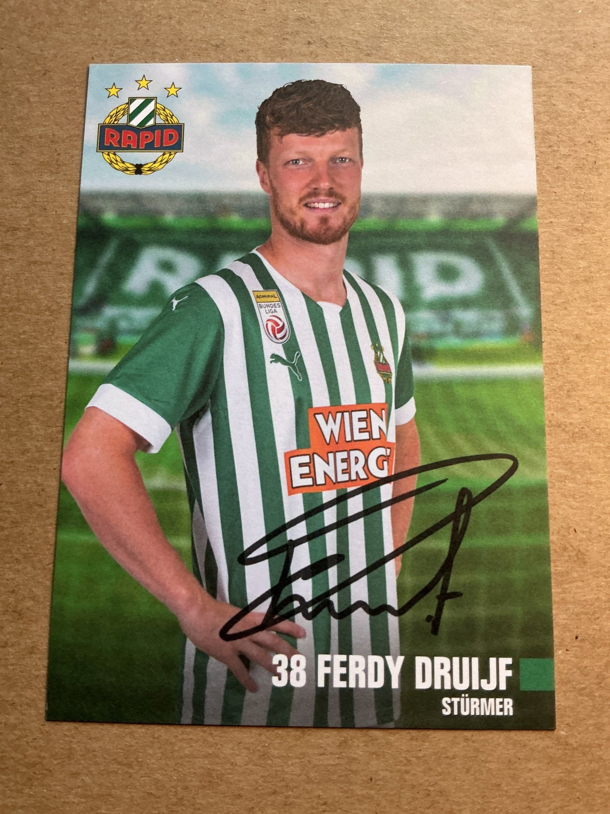 Ferdy Druijf, Netherlands 🇳🇱 Rapid Wien 2022/23 hand signed - Autographs-World