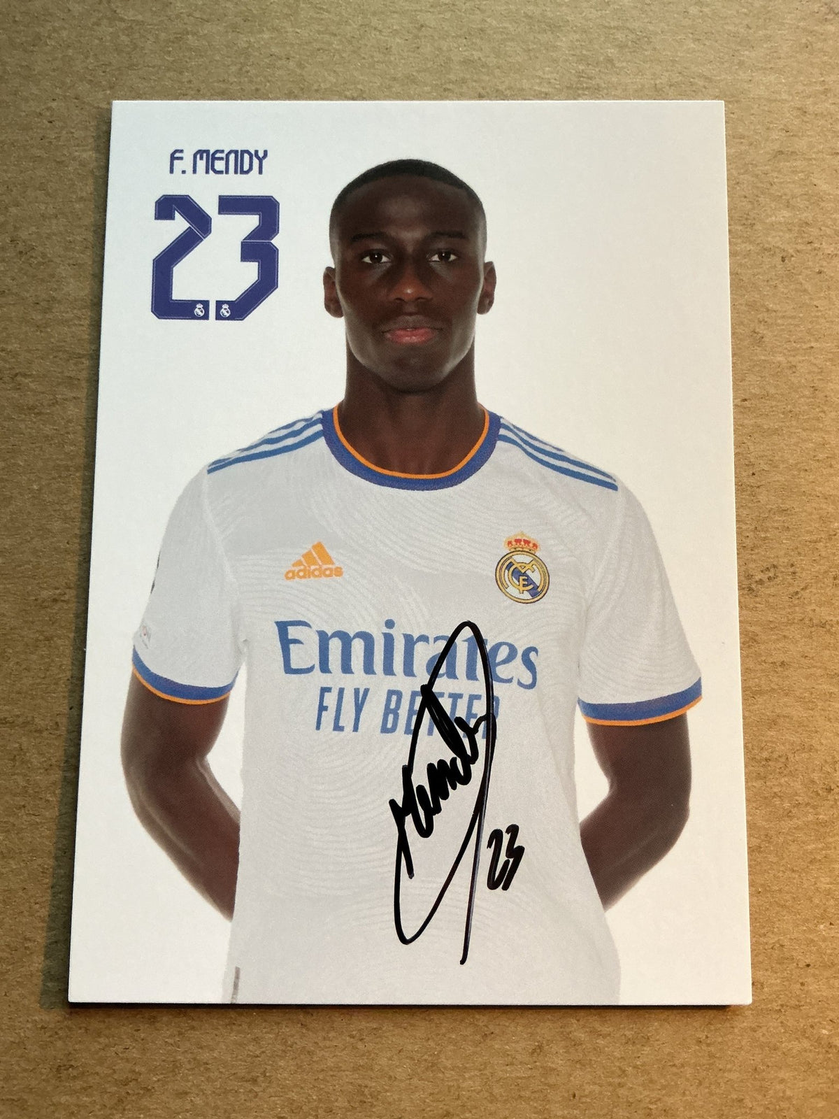 Ferland Mendy, France 🇫🇷 Real Madrid 2021/22 hand signed - Autographs-World