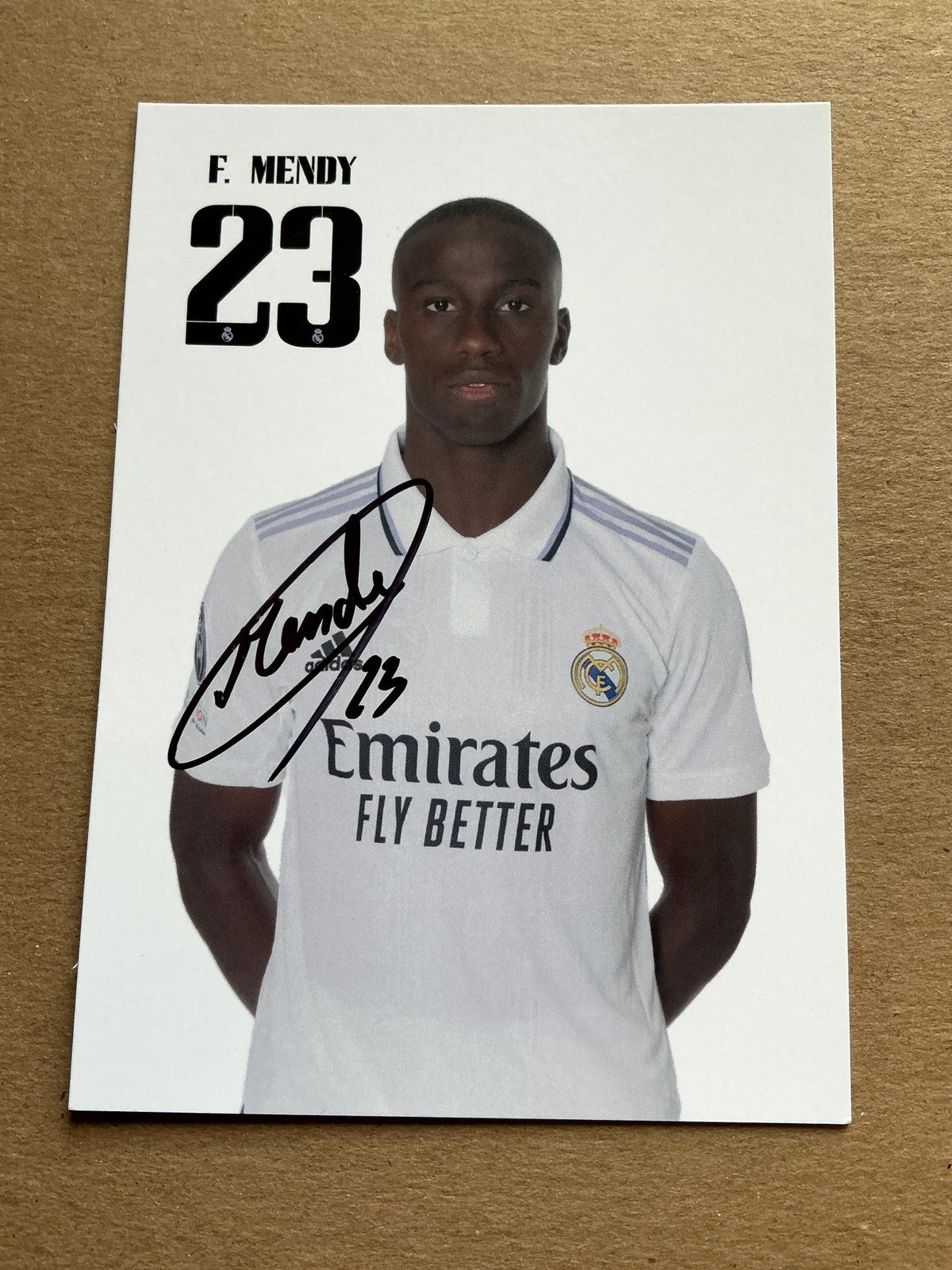 Ferland Mendy, France 🇫🇷 Real Madrid 2022/23 hand signed - Autographs-World