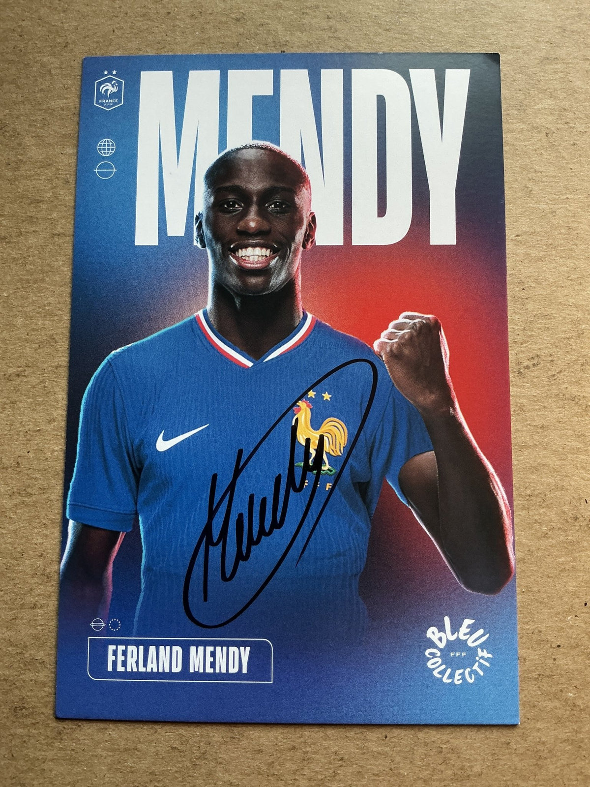 Ferland Mendy, France 🇫🇷 UEFA Euro 2024 hand signed - Autographs-World