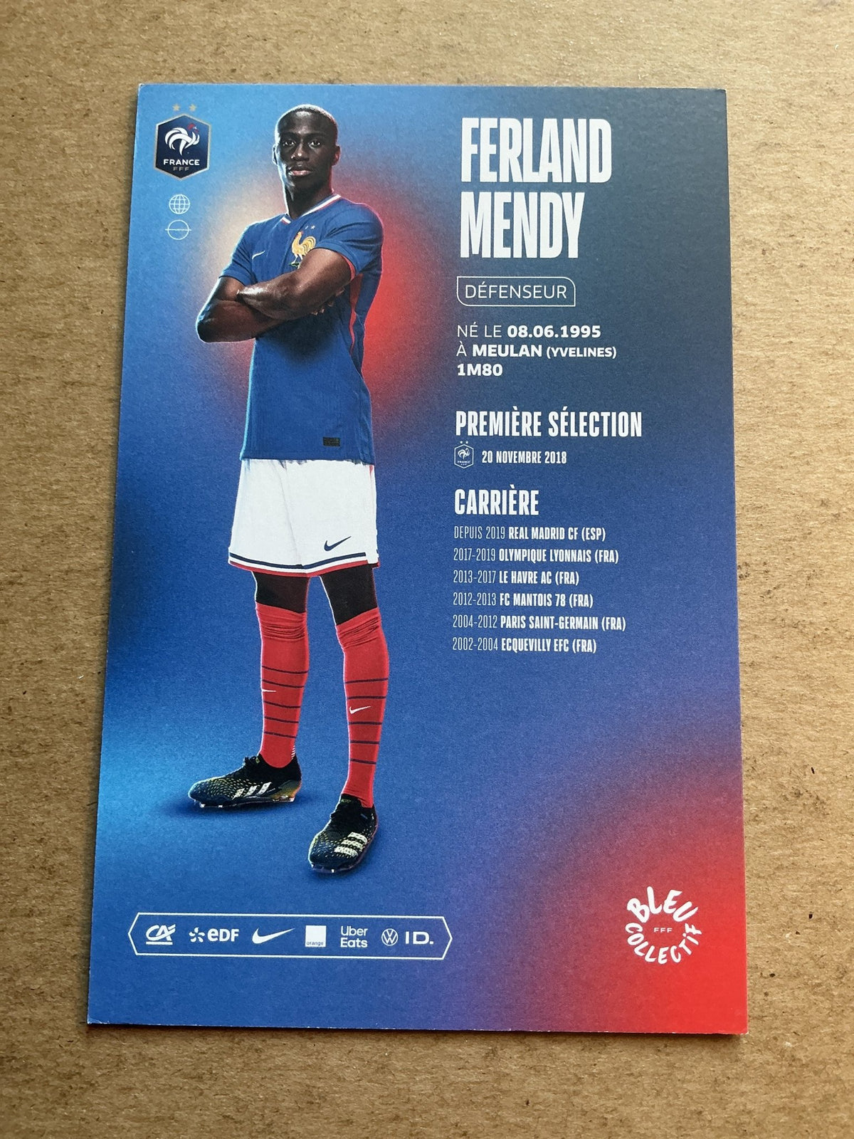 Ferland Mendy, France 🇫🇷 UEFA Euro 2024 hand signed - Autographs-World