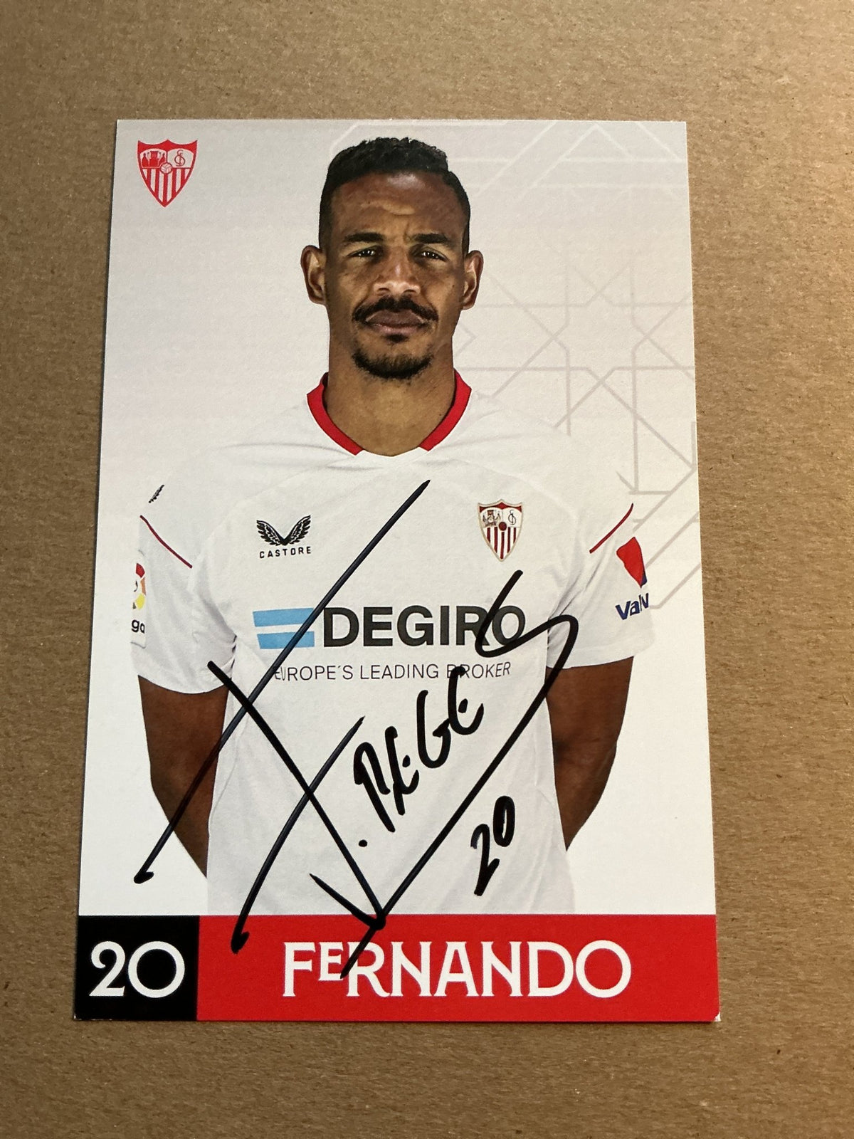 Fernando, Brazil 🇧🇷 Sevilla FC 2022/23 hand signed - Autographs-World