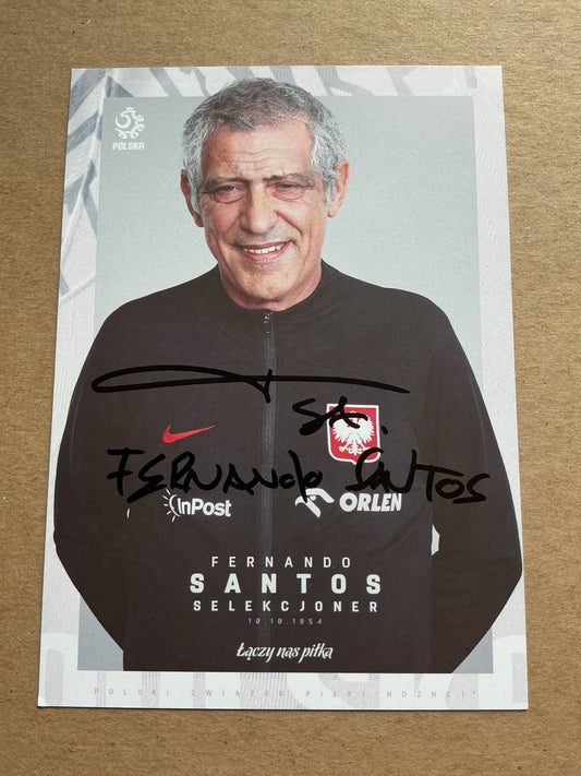 Fernando Santos, Portugal 🇵🇹 Poland 2023 hand signed - Autographs-World